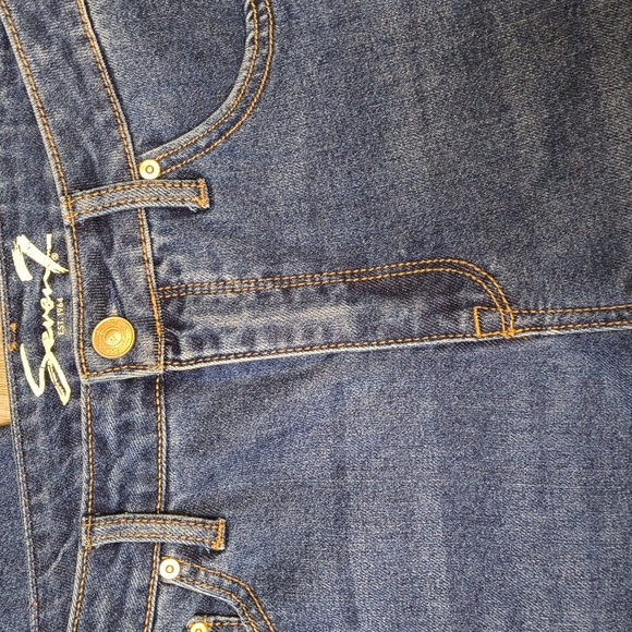 sac306🧵Seven7 High Rise Slim Straight Jeans w/ 28" Inseam Denim Jeans - Picture 3 of 7